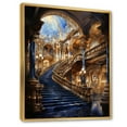 thumbnail image 2 of Designart "Palacio De Bellas Beige and Black Mexico" Cityscapes Floater Framed Wall Art Living Room, 2 of 7
