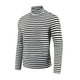 thumbnail image 5 of Camiseta de cuello alto a rayas INSPIRE CHIC para hombre, de manga larga, pullover, camiseta a rayas, S, negro y blanco, 5 of 6