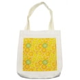 thumbnail image 1 of Yellow Tote Bag, Lemon Orange Lime Fruit Citrus Round Cut Circles Big and Small Pattern, Cloth Linen Reusable Bag for Shopping Books Beach and More, 16.5" X 14", Cream, by Ambesonne, 1 of 2