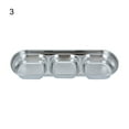 thumbnail image 2 of Ludlz Drizzle Sauce Dish Stainless Steel Soy Tomato Sauce Salt Vinegar Sugar Spices Flavor Condiment Dip Bowls Korean BBQ Home Kitchen Plates Snack Container Multi-grid Dish, 2 of 7