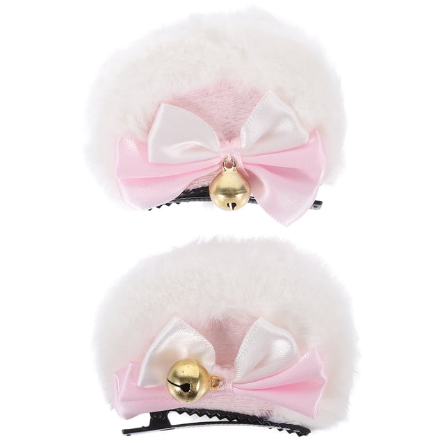 1 par de peluche doble bowknot oso oreja horquilla cosplay howemaid accesorios para el cabello