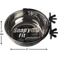 thumbnail image 4 of Stainless Steel Pet Bowl with No-Tip Design, 20 Oz, Mounts to Wire Crates, Rust-Resistant for Dogs & Cats, 4 of 4