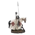 thumbnail image 2 of Croisé Chevalier Anglais sur Cheval de Cavalerie Statue Phalange Lance Cheval Guerrier, 2 of 8