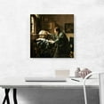 thumbnail image 2 of ARTCANVAS The Astronomer 1668 Canvas Art Print by Johannes Vermeer - Size: 18" x 18" (1.50" Deep), 2 of 9