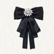 thumbnail image 3 of 1 broche con lazo para camisa, pajarita, ramillete de diamantes de imitación, alfiler decorativo para ropa (negro), 3 of 6