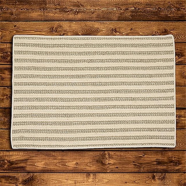 Colonial Mills Rug OL13R072X108S 6 x 9 ft. Woodland All-Natural Vertical Stripe Rectangle Braided Rug Natural