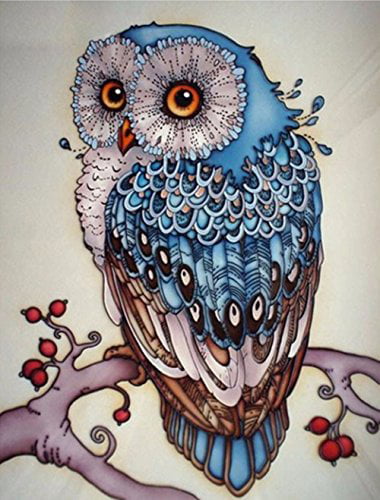 DIY Full Drill Owl 5D Diamond Painting Cross Stitch Kits Embroidery Art Mural 