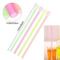 thumbnail image 6 of 300 Spoon Straws Disposable, Long Plastic Spoon Straws, Spoon Straws for Shaved Ice Snow Cone Milkshake Smoothie, Wedding Party Holiday Supplies Disposable Dinnerware 8Inch, Assorted, 6 of 7