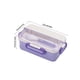 thumbnail image 2 of Matsuzay Fiambrera Compartimentos portátiles 4 hebillas Trabajador de oficina Adultos Niños Contenedor de alimentos Tapa Organizador del soporte del Cocina y Comedor Violeta, 2 of 6