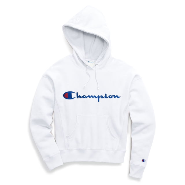 Champion Life Chandail à Capuchon à Tissage Inversé pour Femmes, P, Chainstitch Blanc