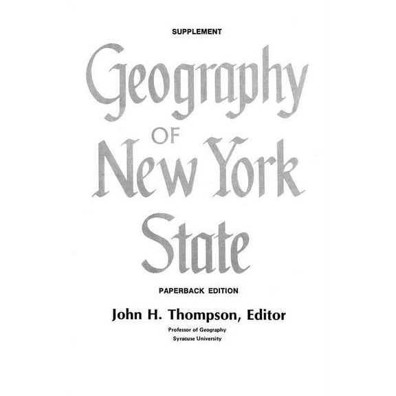 New York State Geography of New York State Supplement, (Paperback)