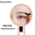 thumbnail image 2 of Espejo de maquillaje HUOGUO, 10 aumentos, 360°, plegable, rosa, 2 of 5