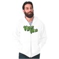 thumbnail image 5 of Vegan Vibes Vegetarian Lifestyle Zip Up Hoodie Men's Women's Brisco Brands X, 5 of 6