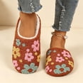 thumbnail image 4 of Domzle Cute Fuzzy House Slippers for Women Men Non-Slip Memory Foam Shoes Coffee US-7.5, 4 of 4