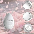 thumbnail image 4 of Personalized Urn Necklace Engraved Memorial Pendant for Ashes Keepsake for Women Men Waterproof Stainless Steel Cremation Jewelry Keepsake Teardrop Pet Human Ashes Holder Necklace Gift, 4 of 8