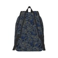thumbnail image 3 of Balery Golden Peonies Vintage Canvas Backpack for Men and Women - Large Capacity, Durable Travel Laptop Bag for School, Work, Hiking, and Outdoor Activities, 3 of 7