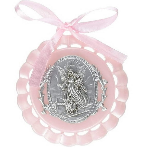 Roman Baby Cradle Medal in Gift Box (Pink)