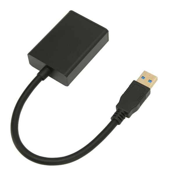 Convertisseur Interface Multimédia USB3.0 vers HD, Adaptateur Haute Résolution Mode Étendu Noir Plug and Play pour Ordinateurs Portables pour TVs