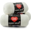 Red Heart Super Saver Yarn, White 7-oz E300B.0311 (Pack of 3)