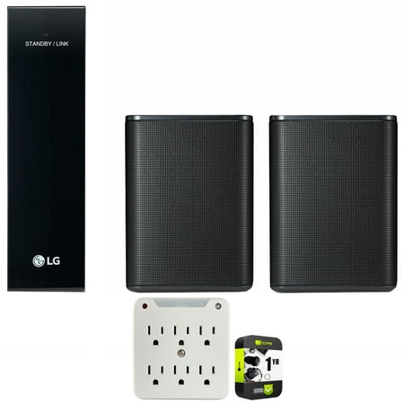 LG SPK8-S 2.0-Channel Sound Bar Wireless Speaker Kit Bundle