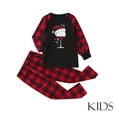 thumbnail image 2 of Odeerbi Matching Family Christmas Pajamas Sets Plaid Sleepwear Fashion Parent-Child Set Xmas Plaid Print Homewear Child Two-piece Jammies Set Loungewear for Kids, 2 of 9