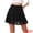 Black, variant on DARING DIVA Women's Smocked Waist Tiered Casual Beach Flowy Skort Small Beige