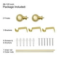 thumbnail image 6 of UTOPIA ALLEY Wall Mounted 3/4 Inch Curtain Rod - Curtain Rods For Windows 86 to 120 Inch, Adjustable Drapery Rods, Gold Curtain Rods, Bedroom Curtain Rods, Tapestry Poles (Gold, 86"-120"), 6 of 9