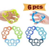 Rungopro Hand Grip Strengthener, Finger exerciser, Grip Strength Trainer (6 PCS),Forearm grip workout, Finger Stretcher, Relieve Wrist Pain, Carpal tunnel.
