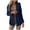 Dark Blue, variant on Womens Casual Blazers Open Front Long Sleeve Coat Lapel Neck Jackets Trendy Solid Button Blazer Work Office Suit Jackets,Black,Large
