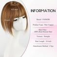thumbnail image 3 of EMMOR Clip in Bangs, 100% Human Hair Bangs with 3 Non-slip Clips, 360 ° Cover Top HairPieces with 5 inch Wispy Fringes for enhancing Women's Facial Features(Ombre Ash Blonde), 3 of 10