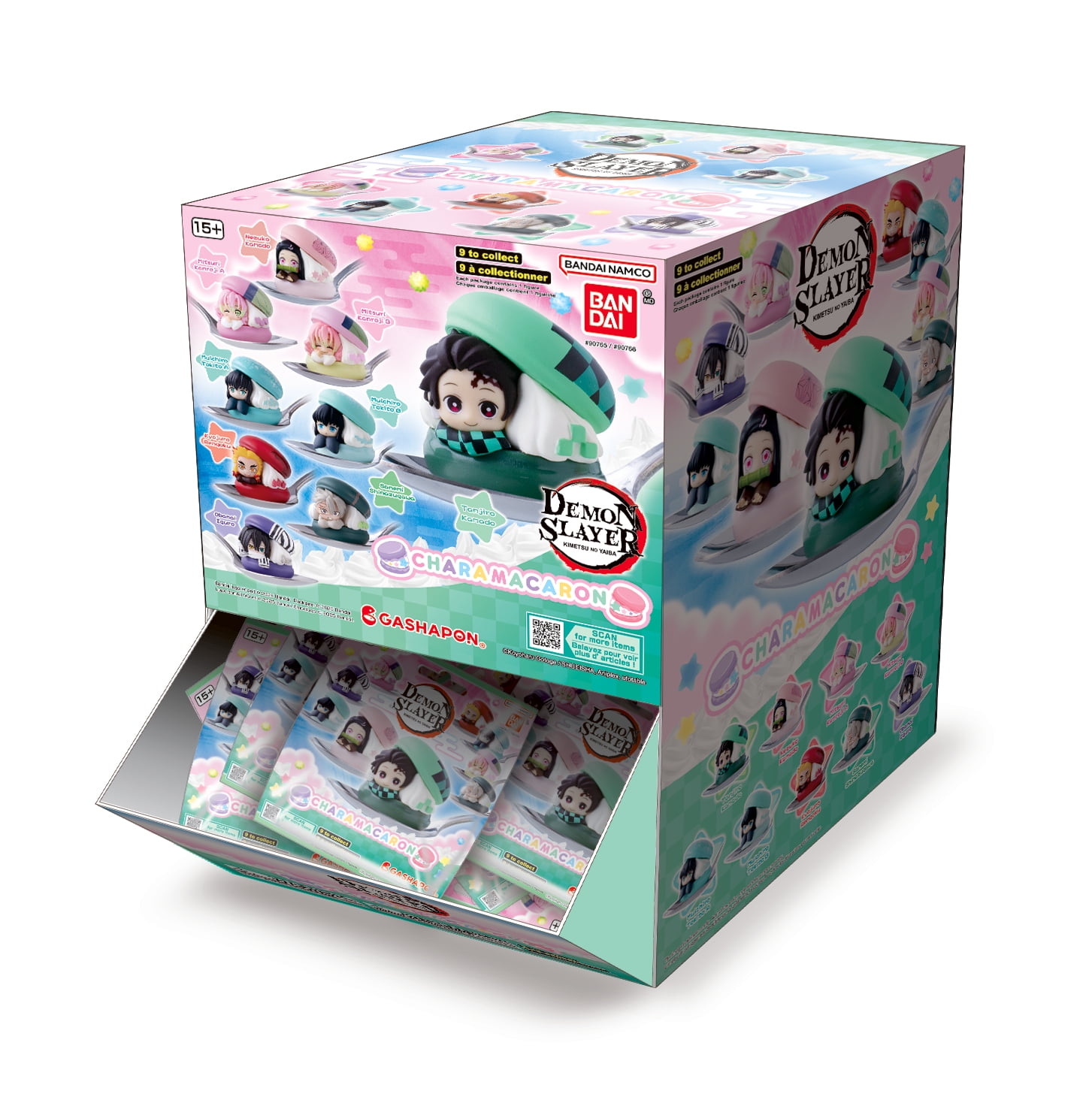 Bandai Namco - Demon Slayer - Chara Macaron, Gashapon Blind Pack Figure (Sent at Random)