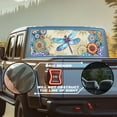 thumbnail image 2 of SEANATIVE Pickup Truck Rear Window Decal Perforated Vinyl See Through Graphic Sticker UV Protection Waterproof Easy Installation Universal Fit Automotive Decals, Boho Floral Dragonfly Blue, 2 of 7