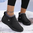 thumbnail image 2 of Adult Winter Boots for Women Men Lightweight Waterproof Fleece Lined Warm Snow Boots Seniors Non Slip Work Walking Ankle Booties, 2 of 7