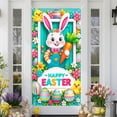 thumbnail image 5 of Easter Door Cover, Cartoon Bunny Egg Pattern Door Curtain, Festival Party Backdrop Banner, Wall Hanging Decoration for Home Yard Indoor and Outdoor Easter Party, 35*72in, A, 5 of 9