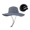 thumbnail image 2 of Gorra de pescador, sombrero de pesca, sombrero de verano cómodo y resistente a los impactos para el sol con cabeza Gris, 2 of 9