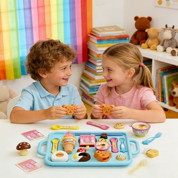Noehoiugi Pudding Ice Cream Feeding Toys For Dolls,Pretend Play Food Kitchen Accessories, Doll Role Play Girl Gifts Toys