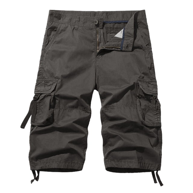 Men's Plus Size Overalls - Multicolor Casual Shorts, Cotton Material for Sports, Beach & All-Season Wear