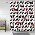 thumbnail image 2 of Shower Curtain Mushroom Cat Shower Curtains for Bathroom Decor Black Red Spot Animals Shower Curtain Sets with Hooks Waterproof Fabric Bath Curtain Standard 72" X 72", 2 of 6