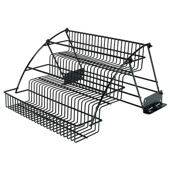 3-Tier Adjustable Pull Down Spice Rack,Large Capacity Kitchen Storage Shelf Organizer Heightened Guardrail  Enlarged Mounting Plate for Cabinet/Pantry