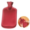 thumbnail image 4 of Botella Caliente Goma Botella Caliente PVC Funda Tela Felpa Funda Tela Piel Conejo Imitación Calentador Manos Botella Caliente Hervidor (goma Roja) Rojo, 4 of 9