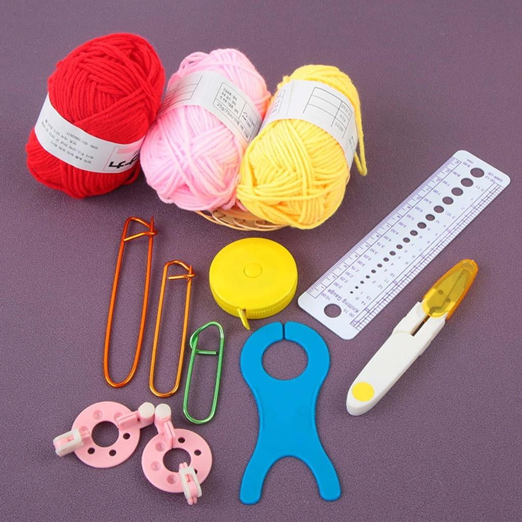 Crochet Hooks Set Crochet Kits for Beginner Knitting Kits Includes Ergonomic Metal Crochet Hooks Accessories Tools