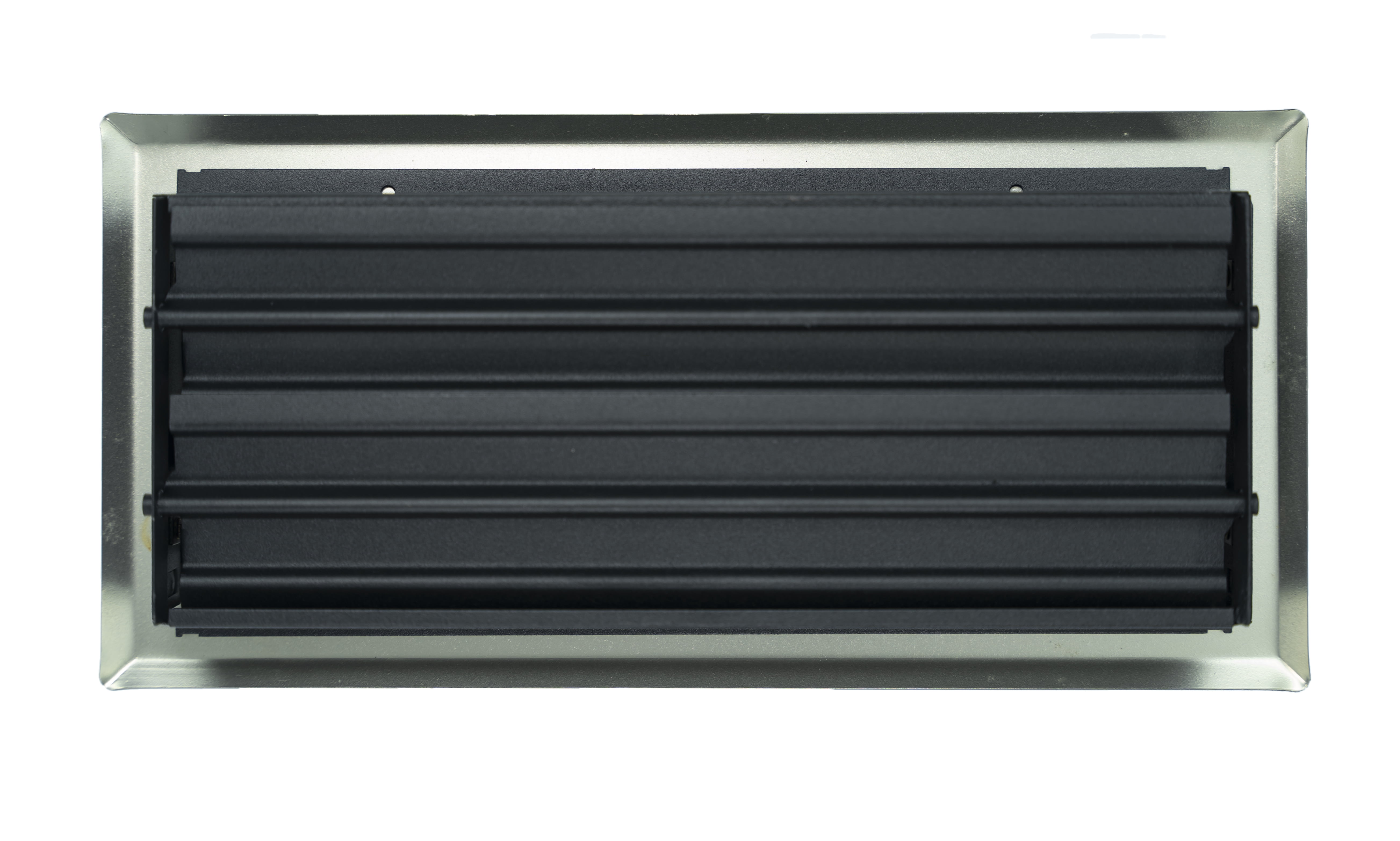 10 in. W x 4 in. H Floor Register in Classic Design and Satin Nickel Finish for Duct Opening of 10 in. W x 4 in. H