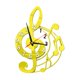 thumbnail image 2 of Reloj de pared con diseño de nota musical, acrílico, silencioso, para oficina, dormitorio y sala de estar. Dorado, 2 of 9