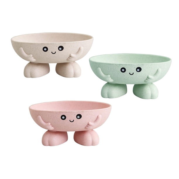 Titular de plato de jabón,Caja de jabón de dibujos animados Jabonera de drenaje automático,Jabonera decorativa Bandeja para servir jabón,Jabonera Caja Bandeja Color Rosa y Verde y Beige Macarena Titular de plato de jabón