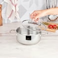 thumbnail image 3 of Karaca Stainless Steel Stock Pot with Lid, Dishwasher Safe, Durable and Lightweight Casserole Sauce pot, 3 of 4