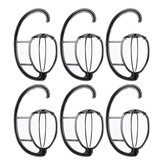 HEMOTON 6pcs Wig Hanger for Storage Black PP Material Compact Size Portable and Lightweight