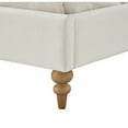 thumbnail image 5 of Rustic Manor Selina Tufted Linen King Full Size Bed Frame, No Box Spring Needed, Cream White, 5 of 8