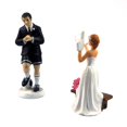 thumbnail image 4 of Romantic Black Groom Bride Marry Resin Figurine Wedding Cake Topper Wedding Decoration, 4 of 6