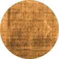thumbnail image 1 of Ahgly Company Indoor Round Abstract Orange Contemporary Area Rugs, 3' Round, 1 of 1