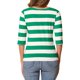 thumbnail image 3 of Camisetas de rayas para mujer Inspire Chic, corte ajustado, mangas de codo, cuello barco, talla XS 2, 3 of 6